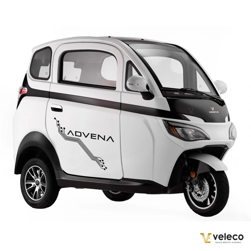 Veleco ADVENA: 2-Sitzer-Elektromoped im geschlossenen Karosserie-Design