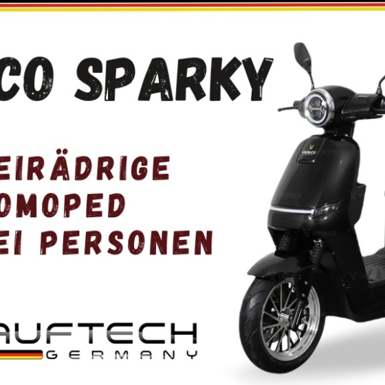 Veleco SPARKY – Das zweirädrige Elektromoped für zwei Personen